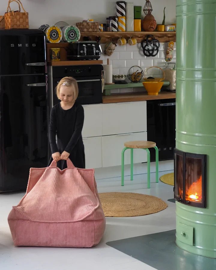 Wigiwama corduroy beanbag chair- Pink Mousse (Pre-Order)