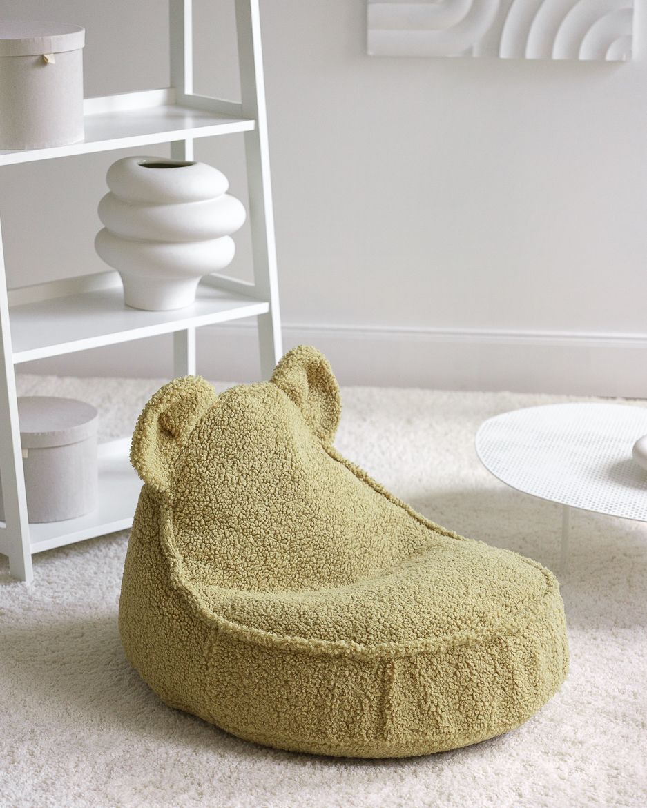 Wigiwama teddy fabric bear beanbag chair- Matcha (Pre-Order)
