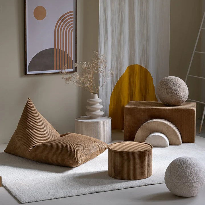 Wigiwama big corduroy beanbag lounger- Toffee (Pre-Order)