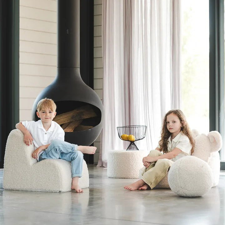 Wigiwama terry fabric cloud chair- Cream White (Pre-order)