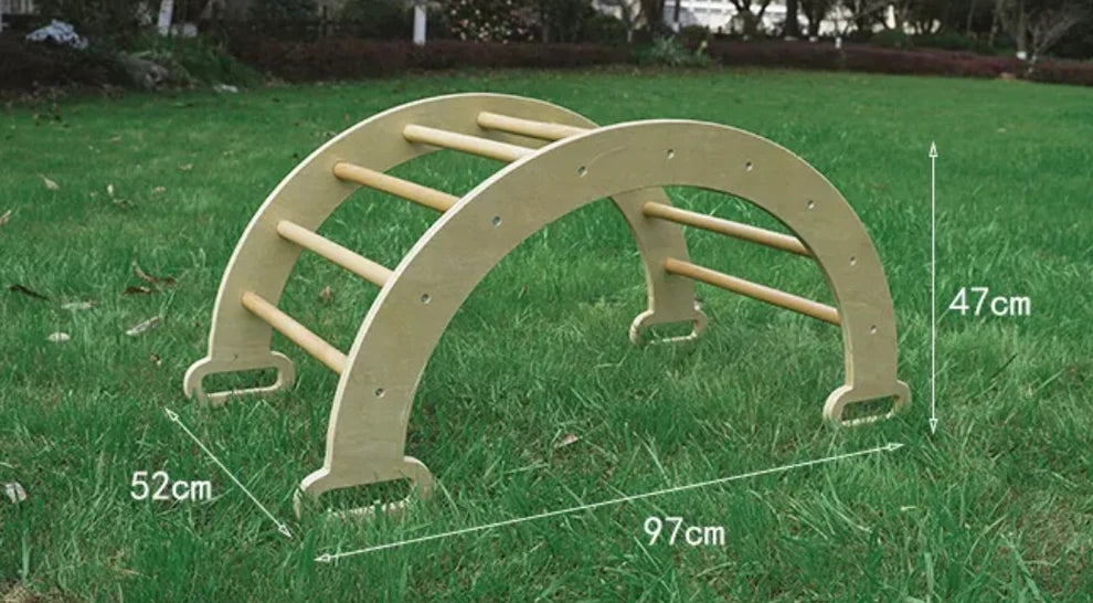 3 pieces wooden climbing set - Natural