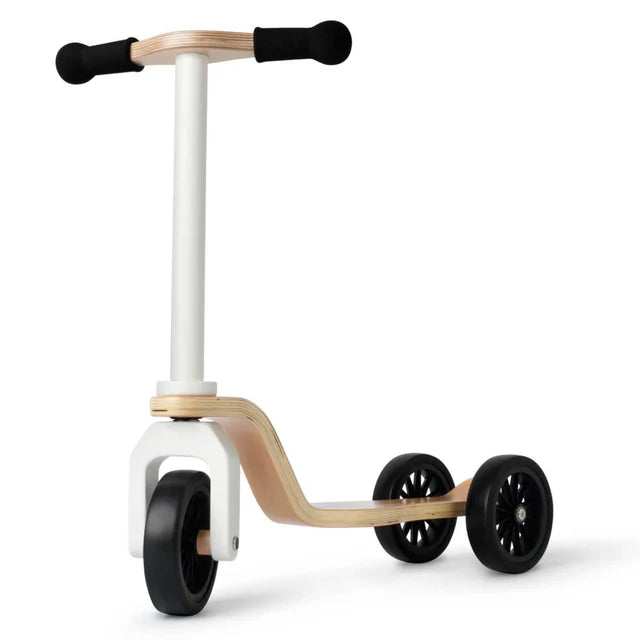 Kinderscooter 3-wheel wooden scooter-White