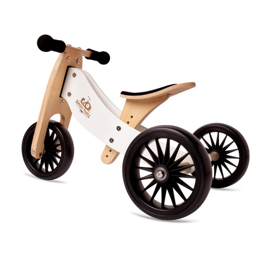 2-in-1 Tiny tot PLUS tricycle + balance bike (18 months-4 years old)-White
