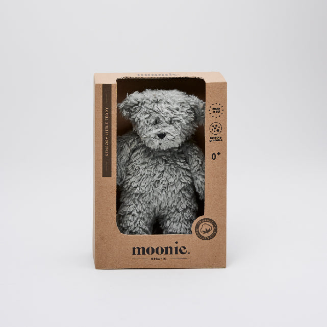 Organic humming bear soft toy and lamp- Mineral Grey