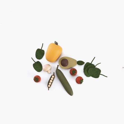 Wooden vegetable set - SALAD