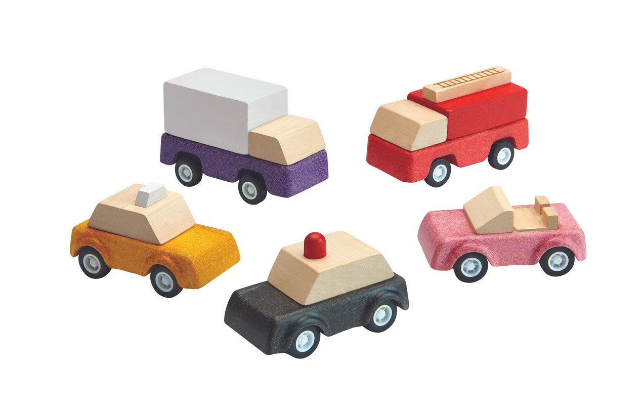 Planworld wooden vehicles set of 5