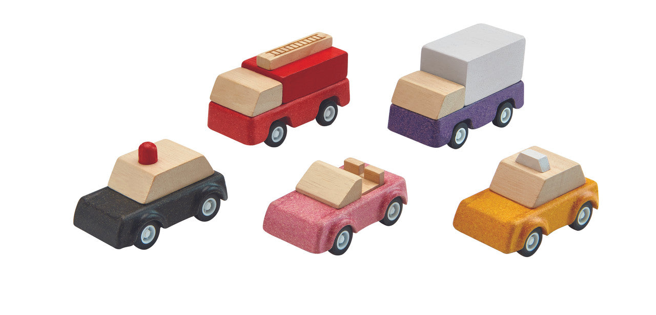 Planworld wooden vehicles set of 5