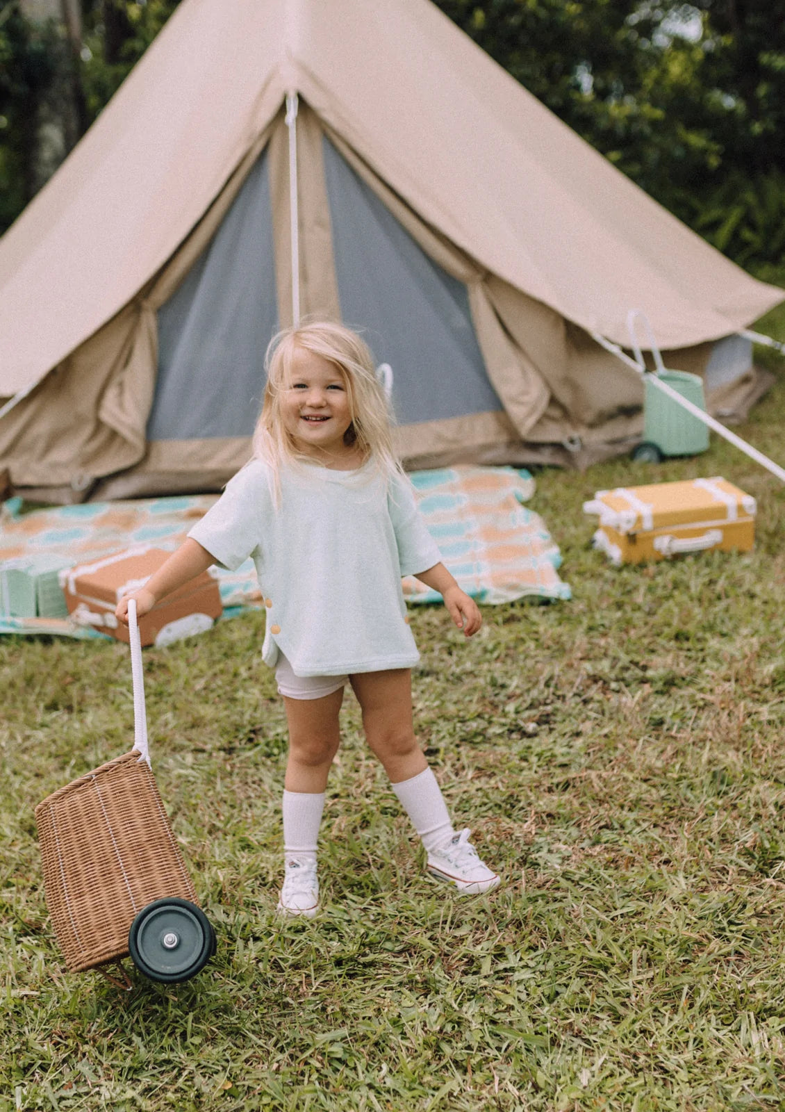 Olli Ella Luggy rattan wheeled basket
