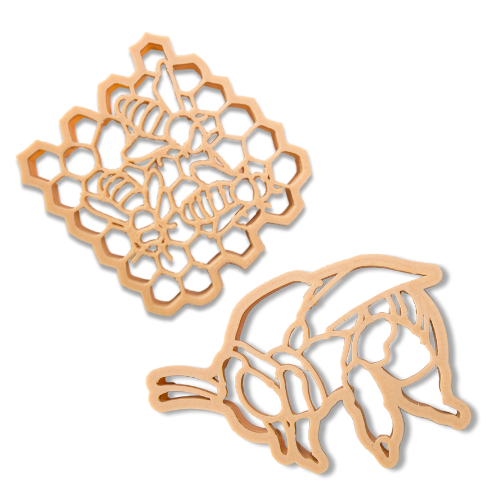 Bee & honey comb biodegradable dough eco cutter set