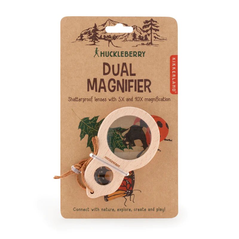 Wooden dual magnifier