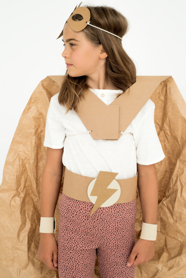 DIY Superhero cardboard costume activity box