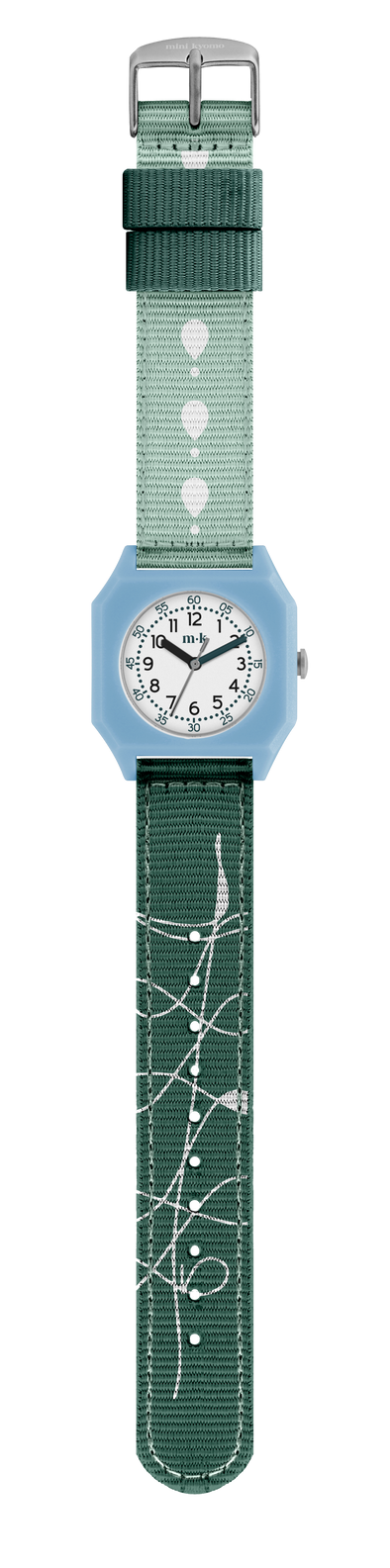 Mini Kyomo Eucalyptus Rain eco friendly kids watch - Blue + Green