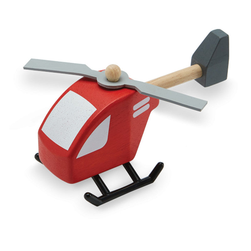 Wooden helicopter toy