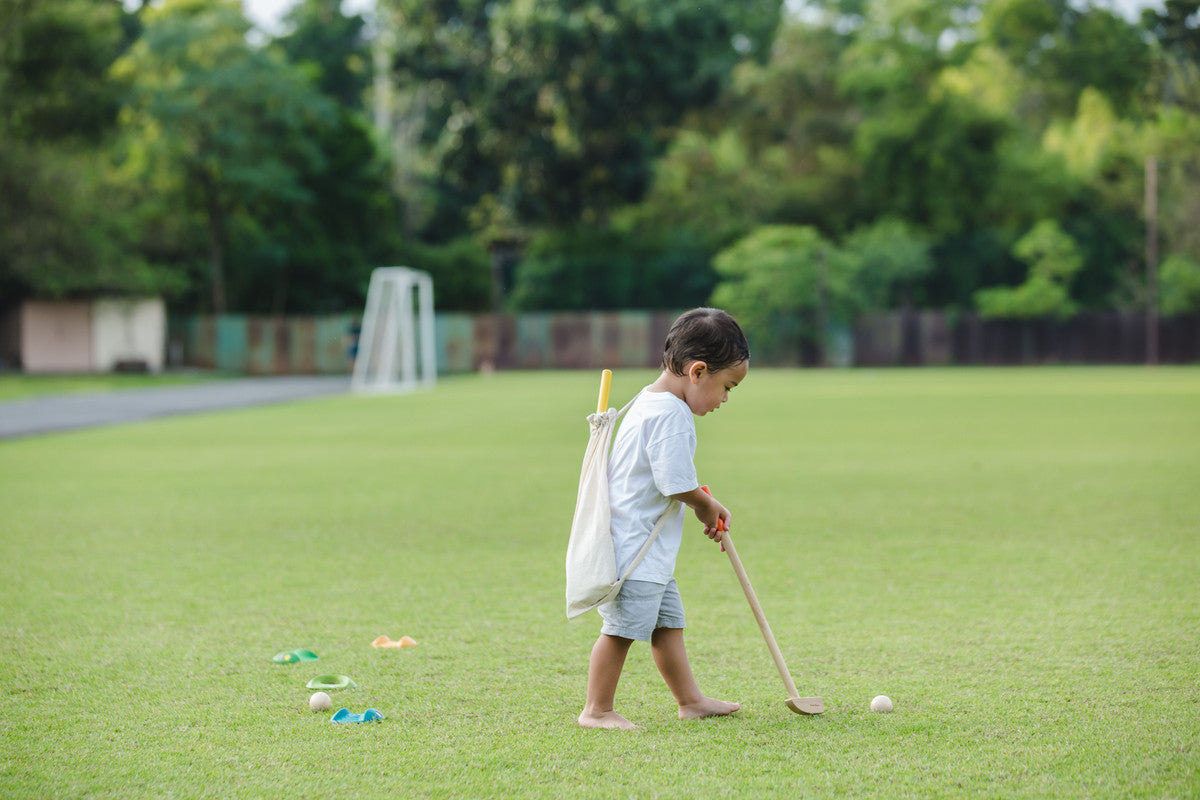 Kids wooden golf set
