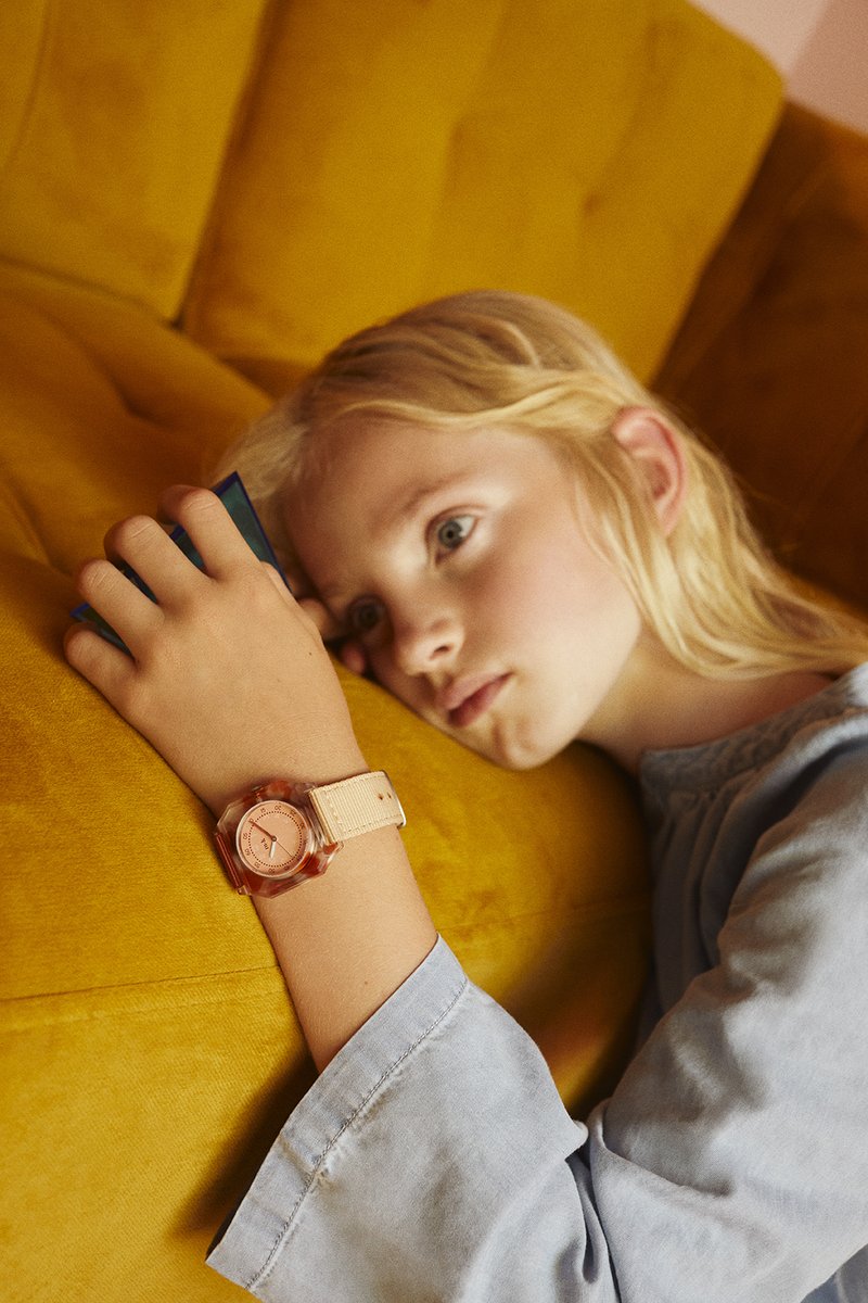 Mini Kyomo Cinnamon roll eco friendly kids watch - Pink + Burgundy