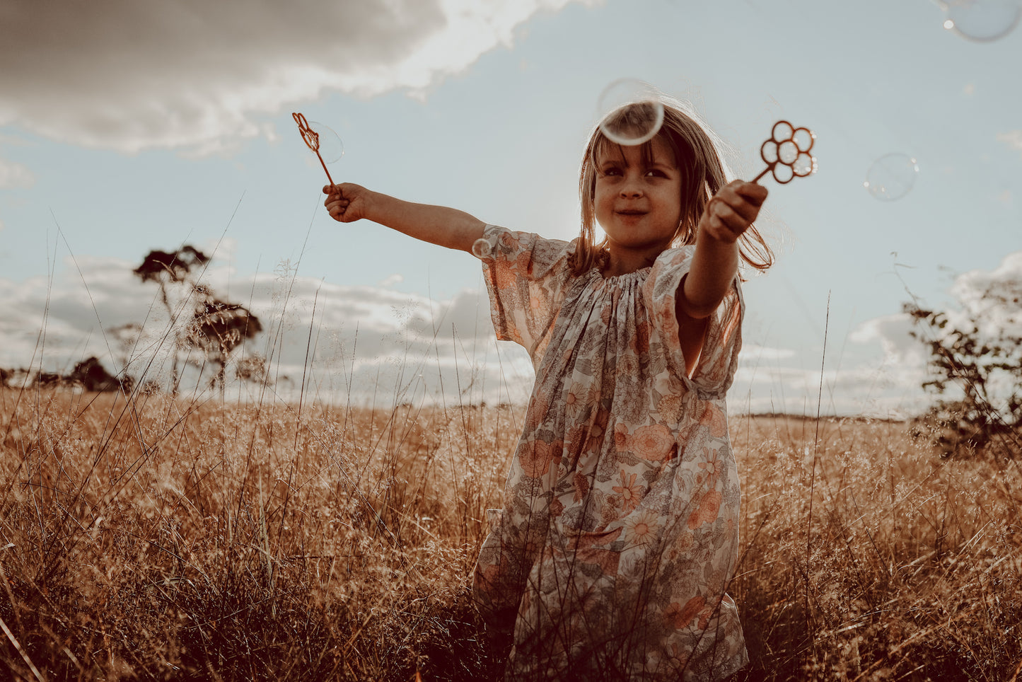 Flower biodegradable eco bubble wand