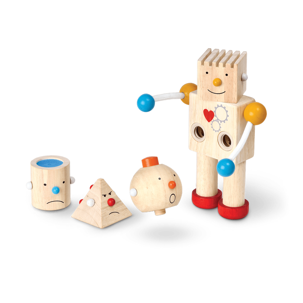 Wooden robot set
