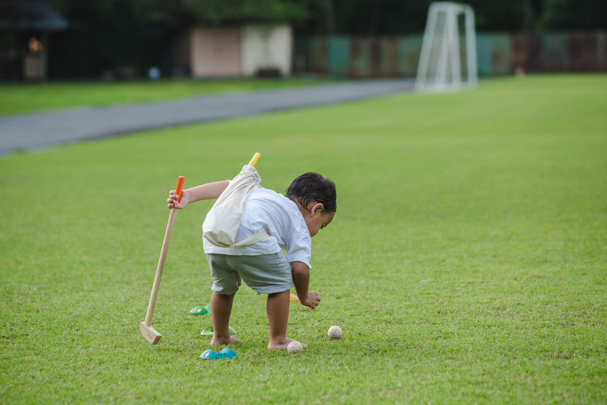 Kids wooden golf set