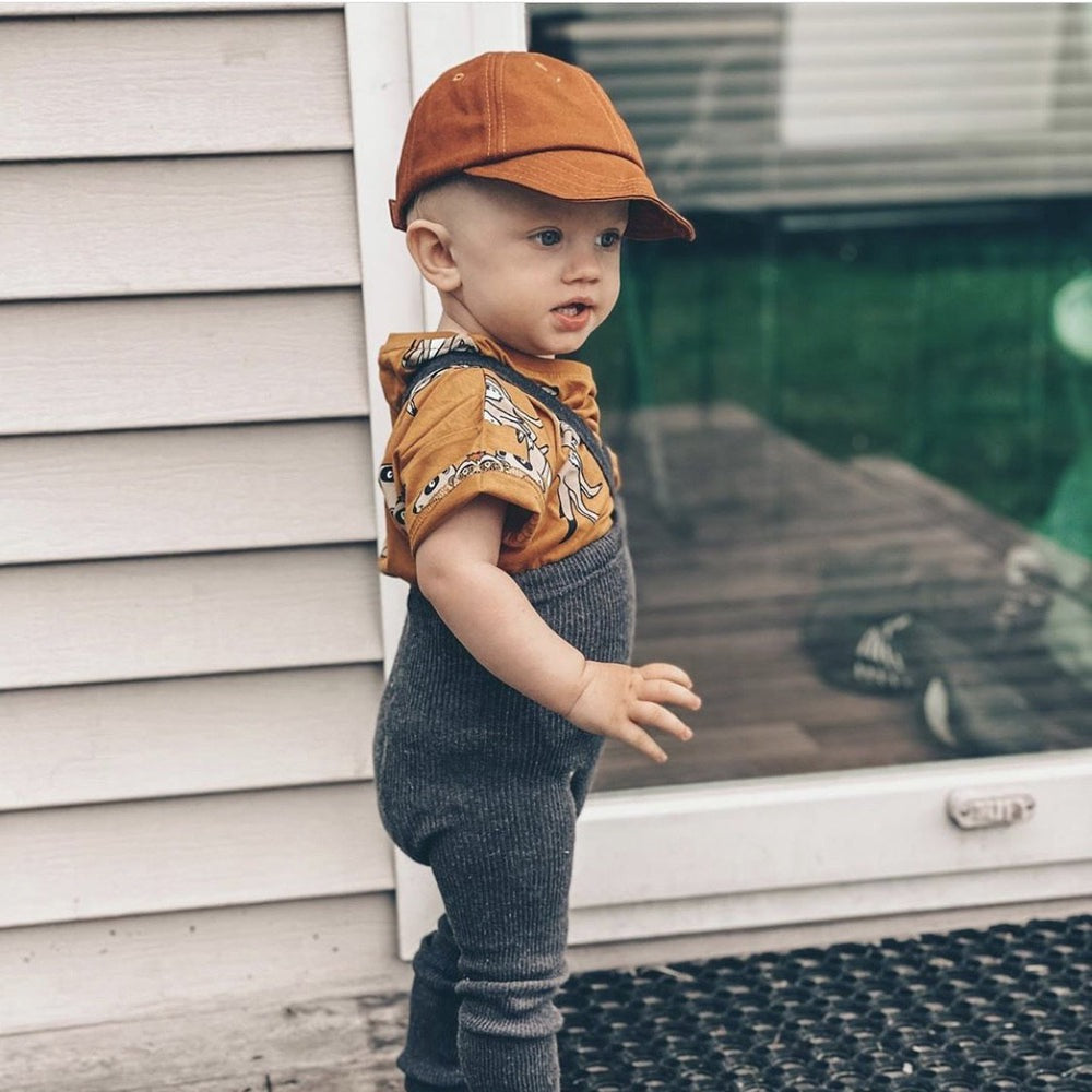 Kids organic cotton soft cap - Greige