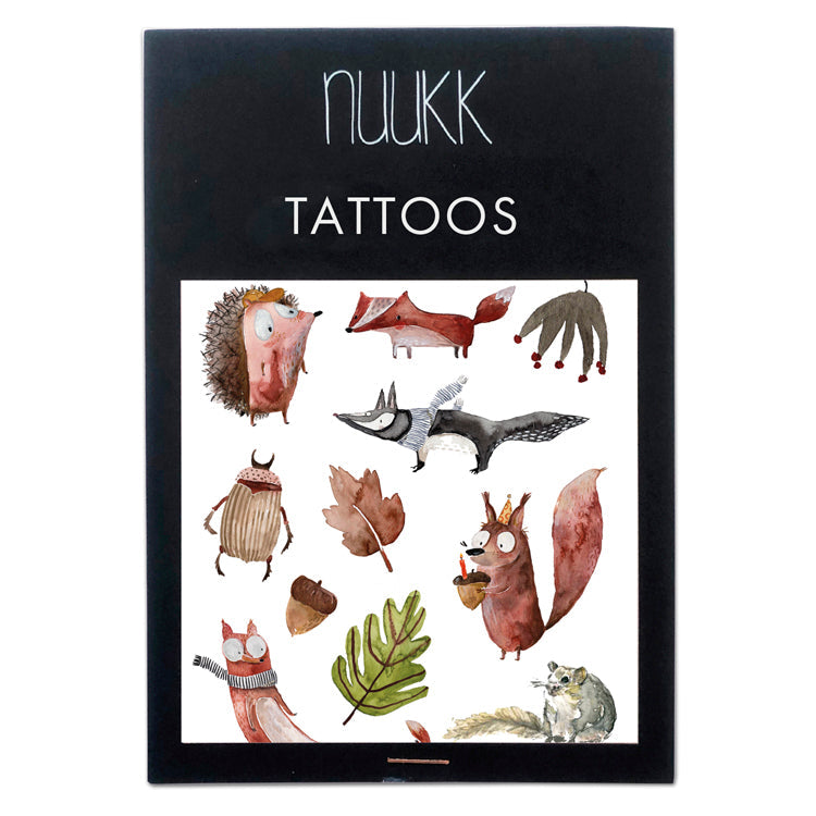 Forest animals - Kids organic vegan tattoos