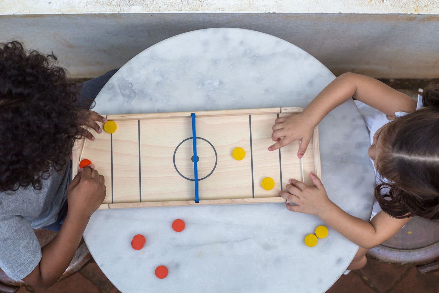 Wooden 2 in 1 shuffleboard game