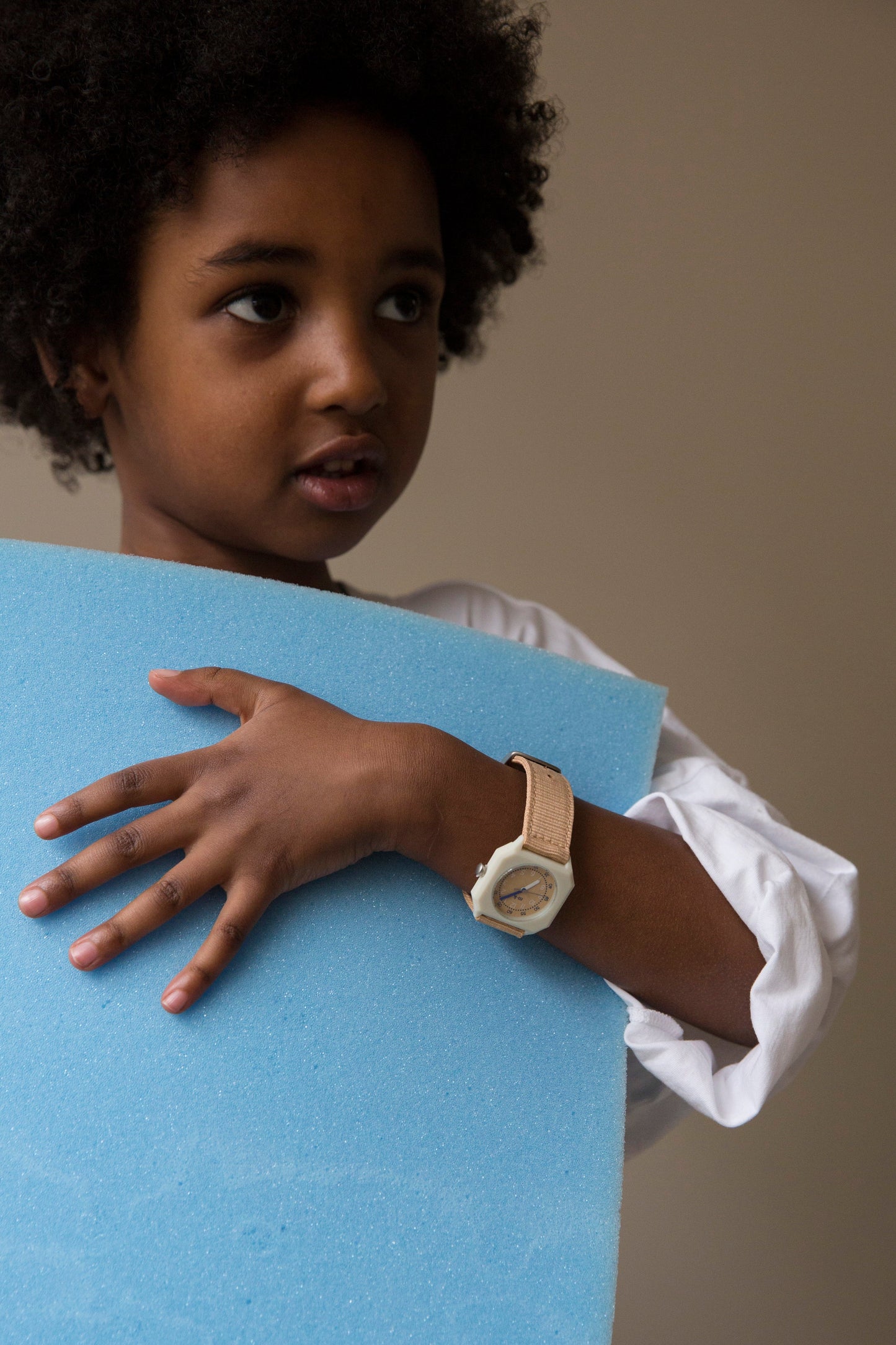 Mini Kyomo Sand eco friendly kids watch - Beige + White