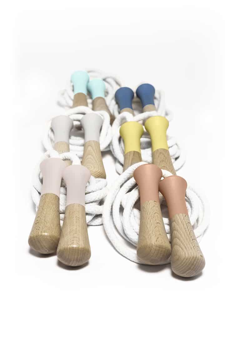 Wooden jumping rope -Yellow
