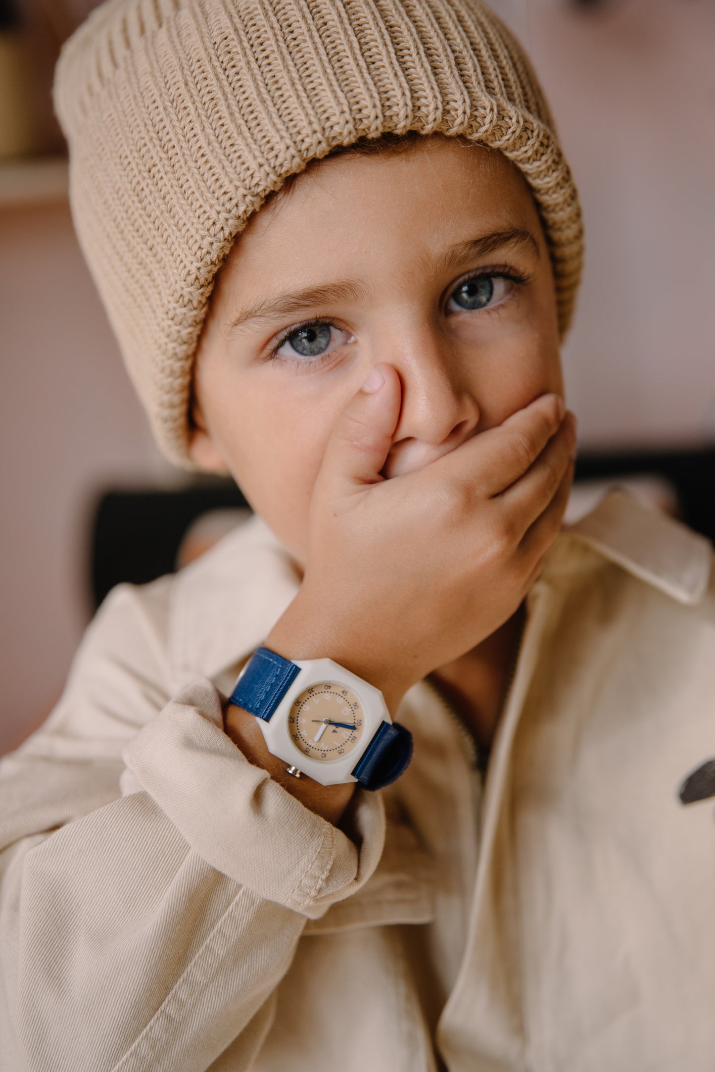 Mini Kyomo blue & white eco friendly kids watch - Deep sea