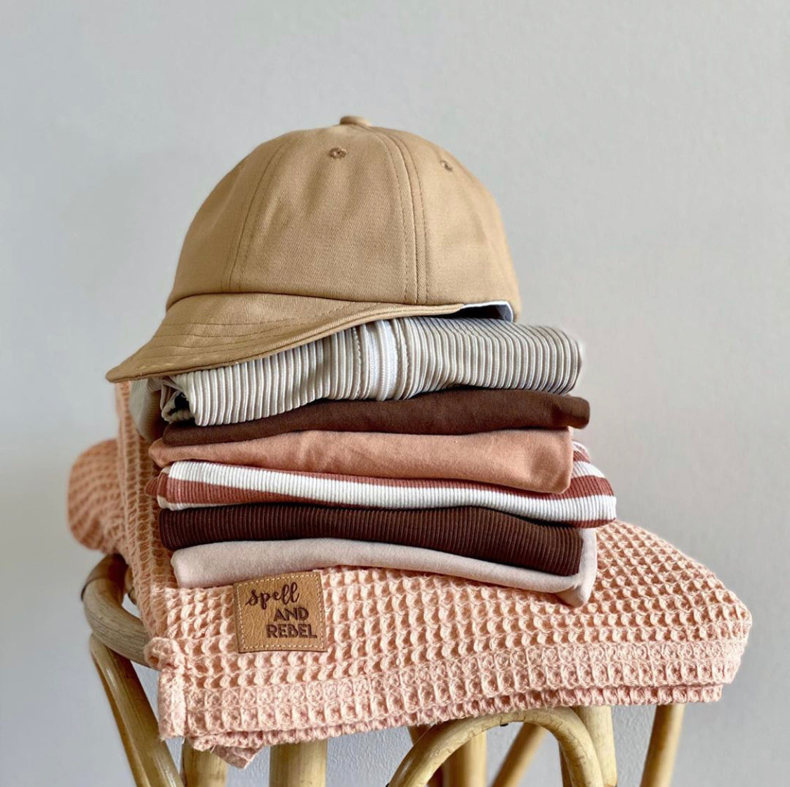 Kids organic cotton soft cap - Beige