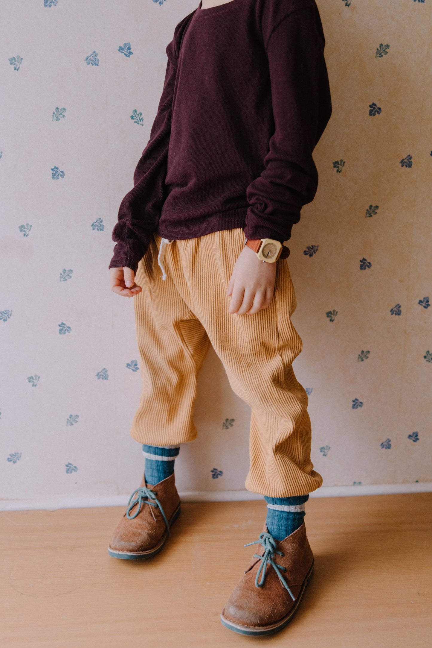 Mini Kyomo Cherry bomb eco friendly kids watch - Yellow, Beige + Brown