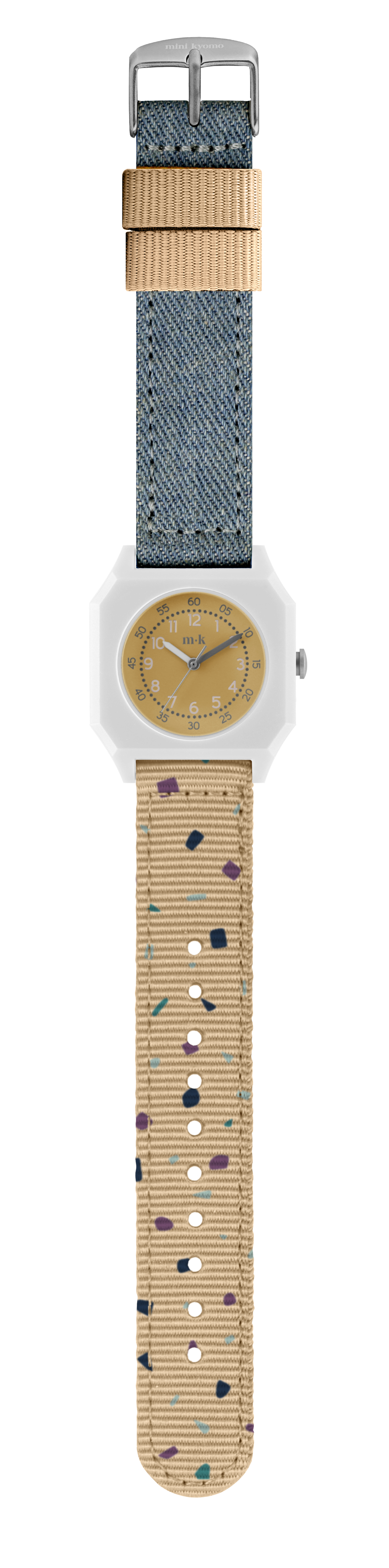 Mini Kyomo denim eco friendly kids watch- Confetti