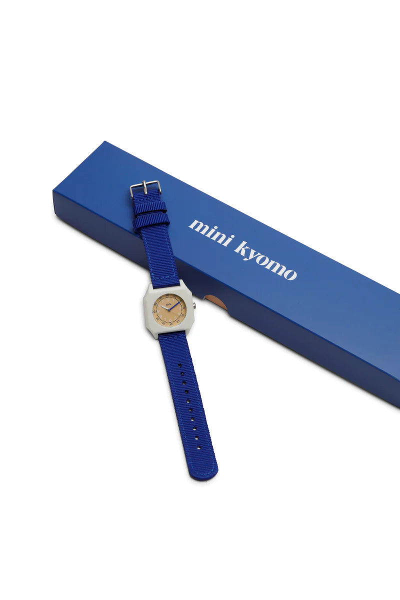 Mini Kyomo blue & white eco friendly kids watch - Deep sea