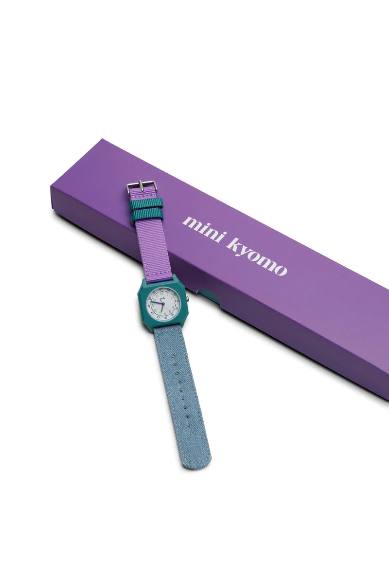 Mini Kyomo green and purple eco friendly kids watch- Emerald