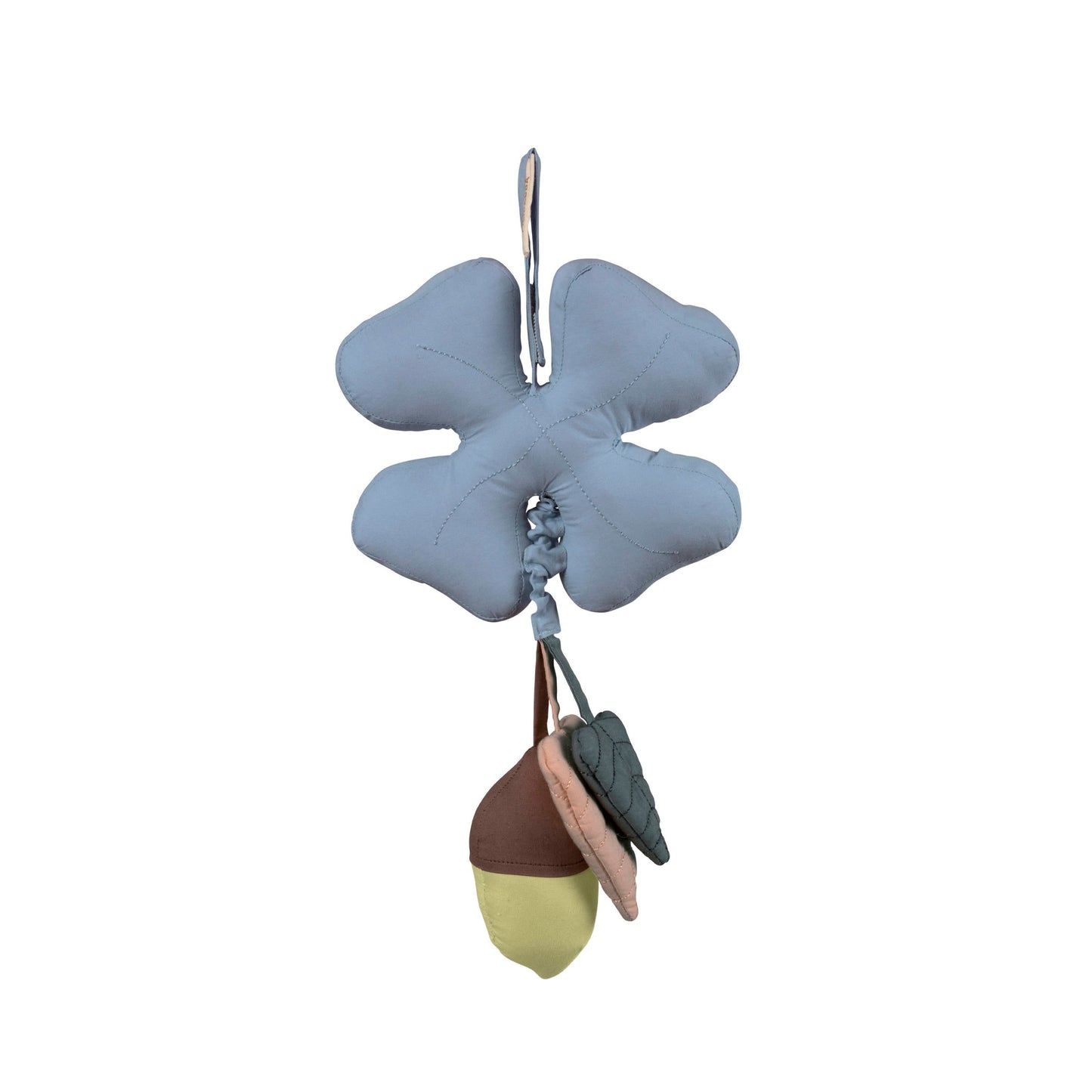 Cloverleafed music mobile and activity toy- Powder blue