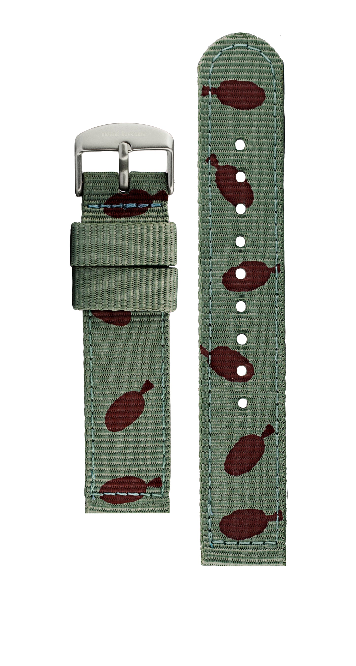 Mini Kyomo Fishies eco friendly kids watch - Green + Fish print