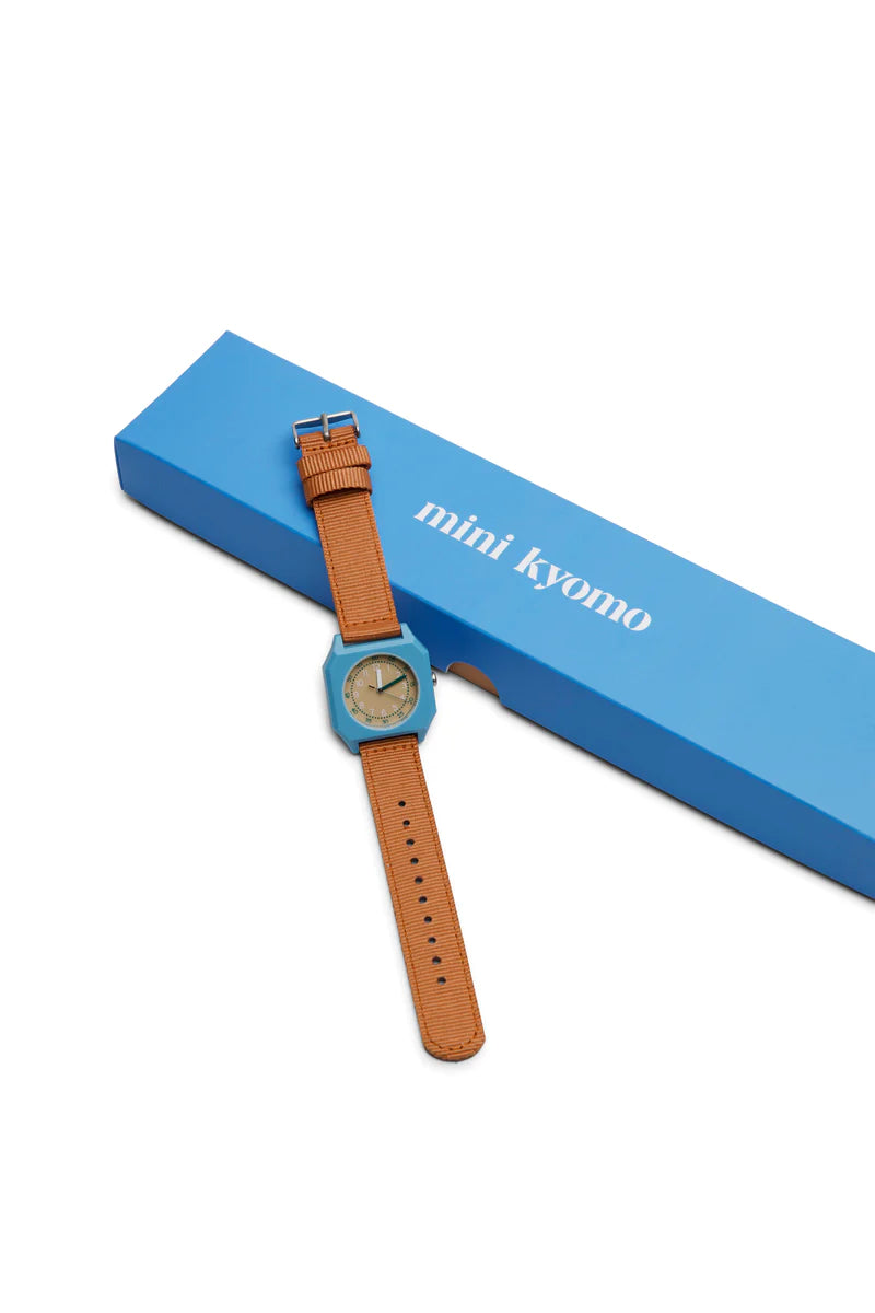 Mini Kyomo Havana sky eco friendly kids watch - Beige + Blue