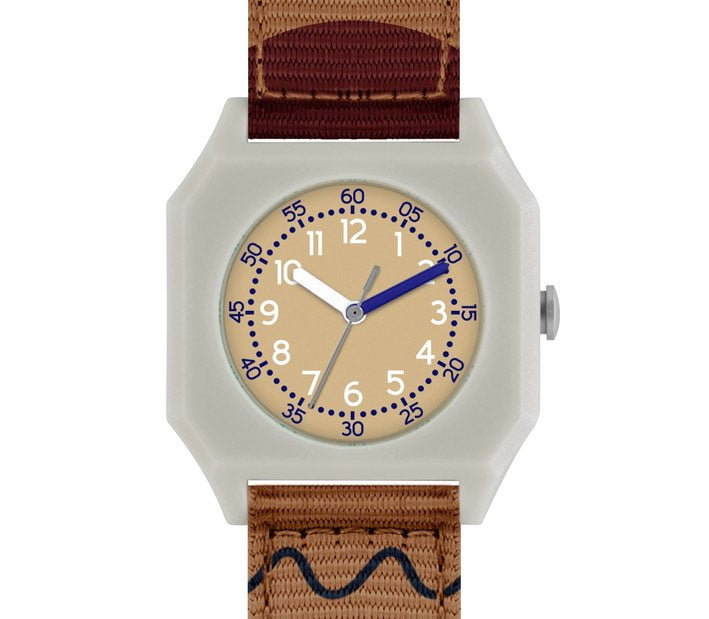 Mini Kyomo Sunset eco friendly kids watch - Beige + Waves