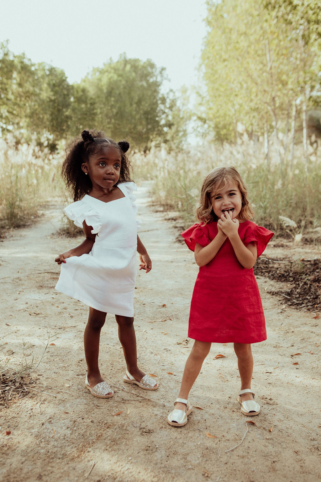 The Arabella dress-Girls linen raffles dress