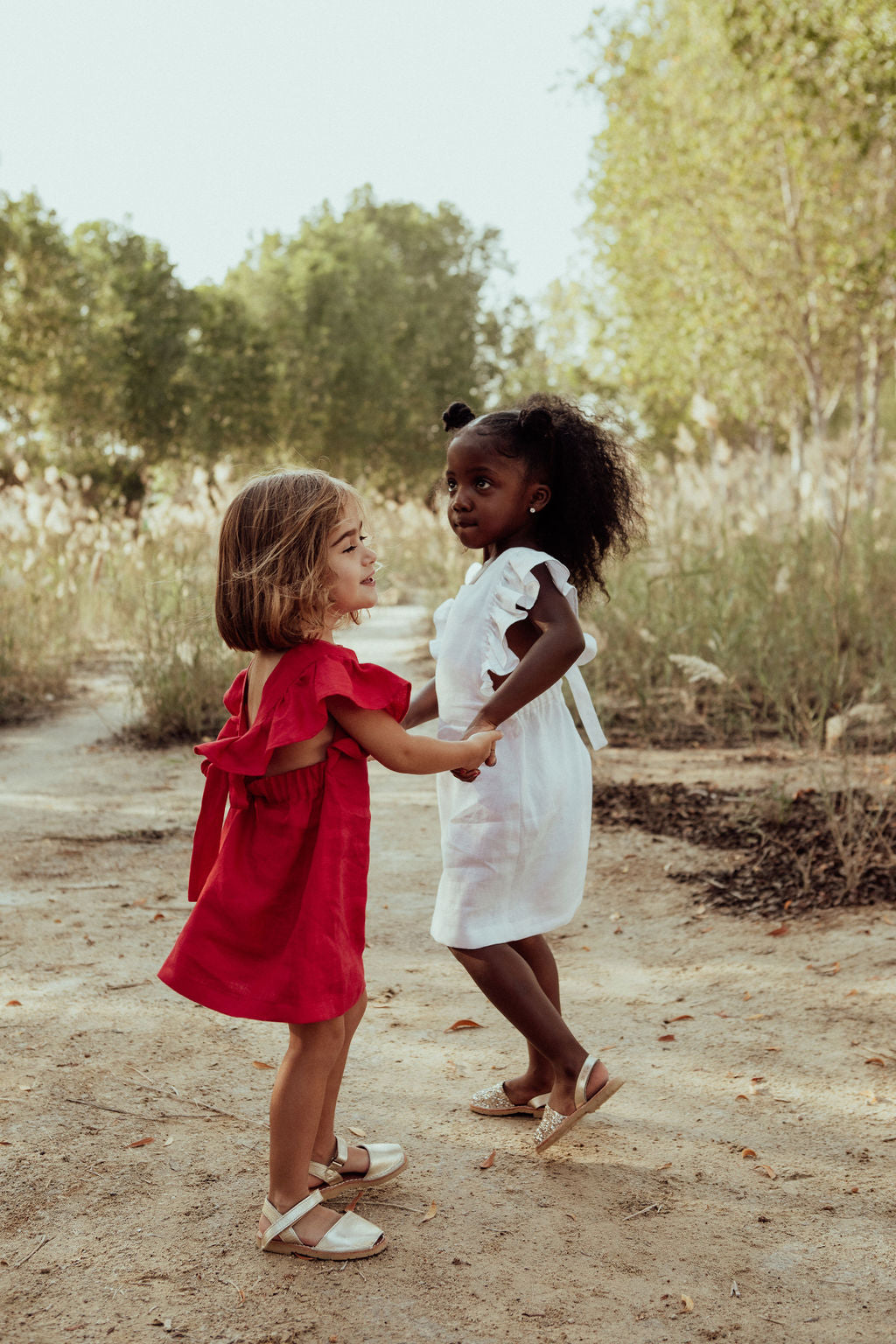 The Arabella dress-Girls linen raffles dress