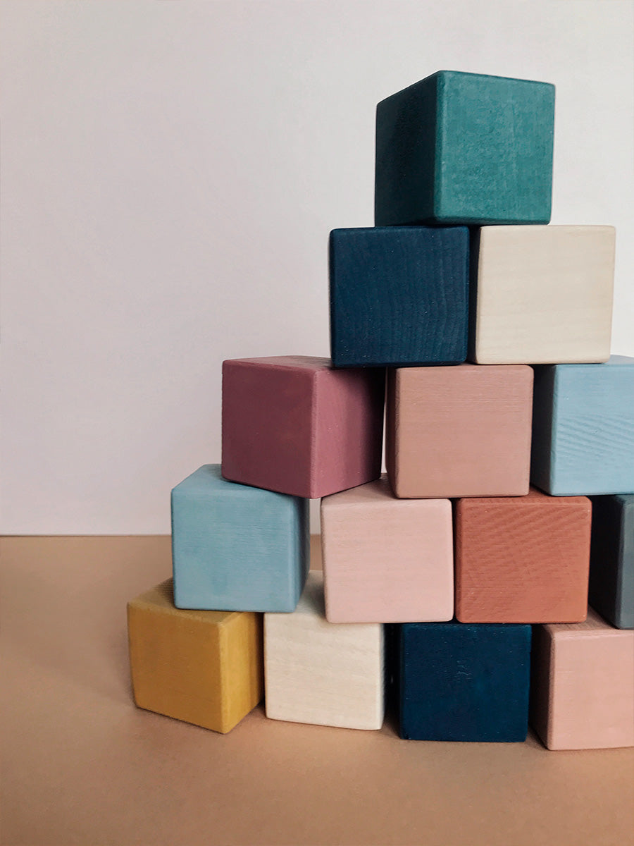 Wooden building blocks set - 24 Pieces