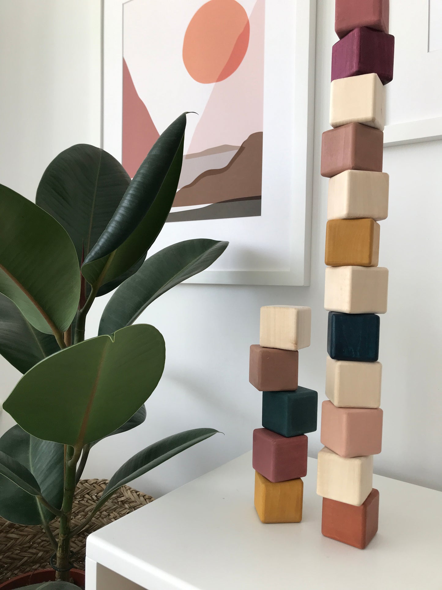 Wooden building blocks set - 24 Pieces