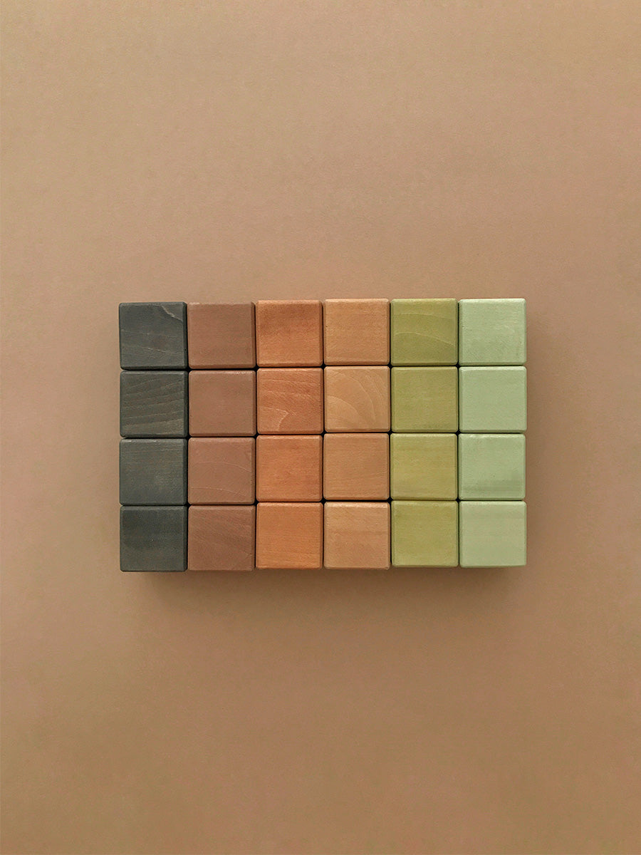 Wooden building blocks set - 24 Pieces