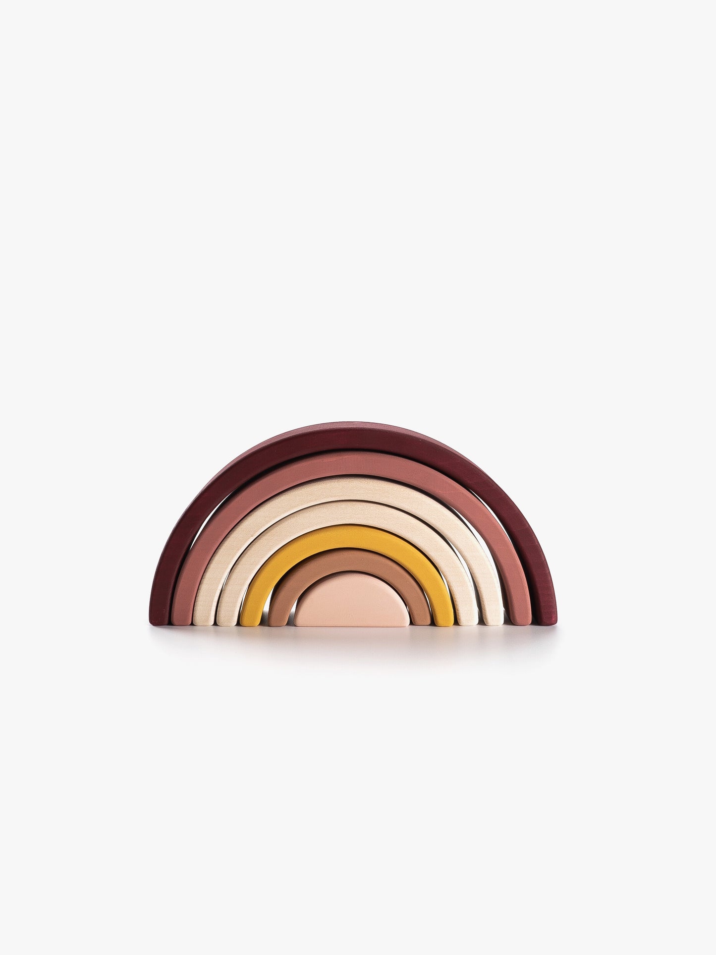 Wooden rainbow stacking toy