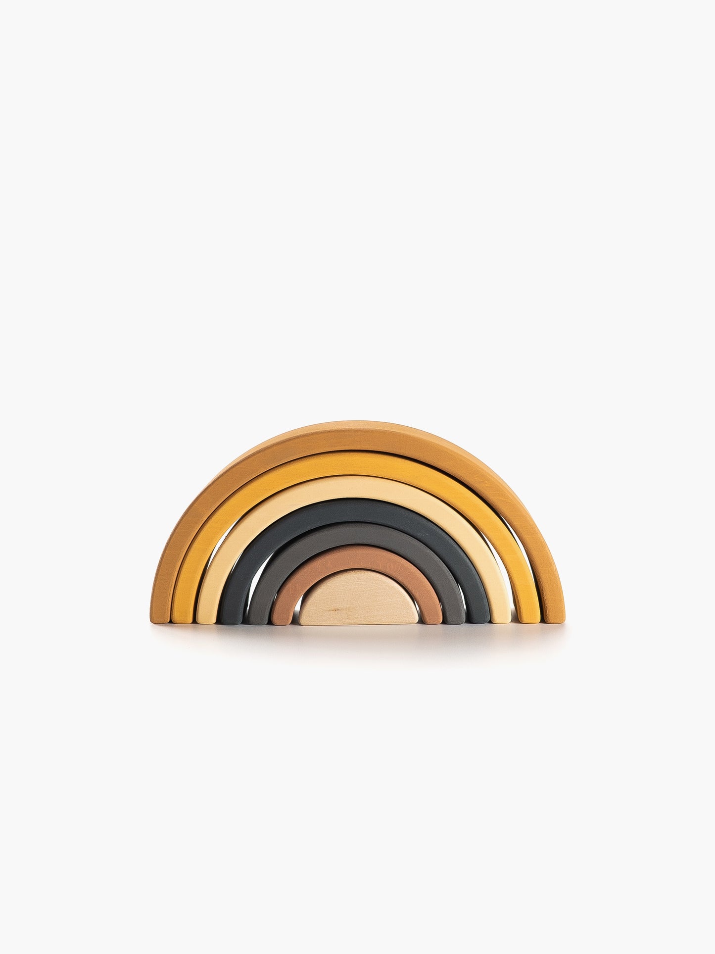 Wooden rainbow stacking toy