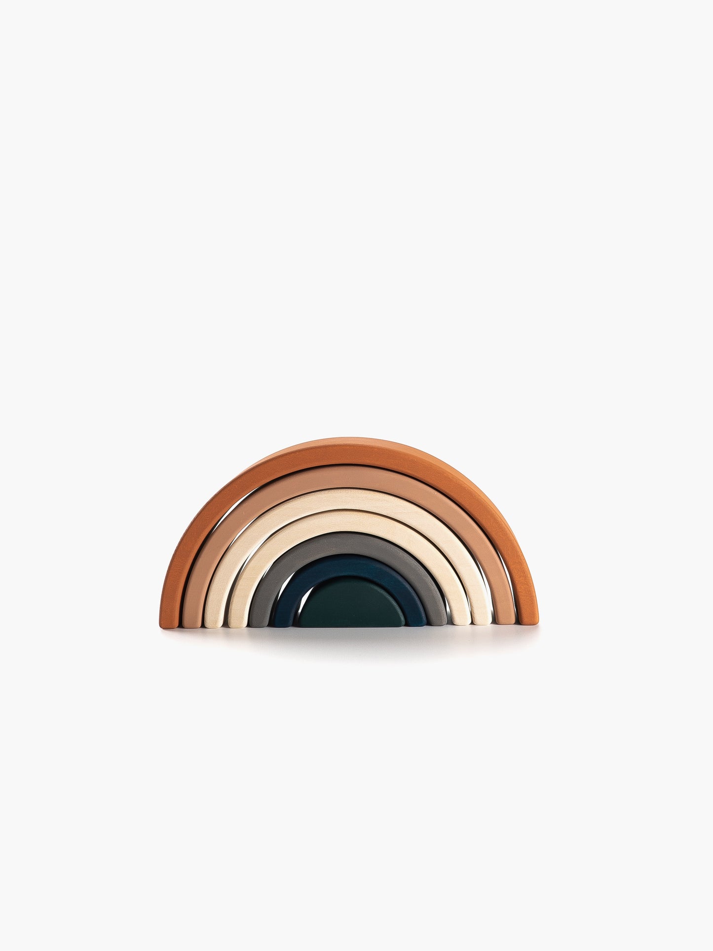 Wooden rainbow stacking toy