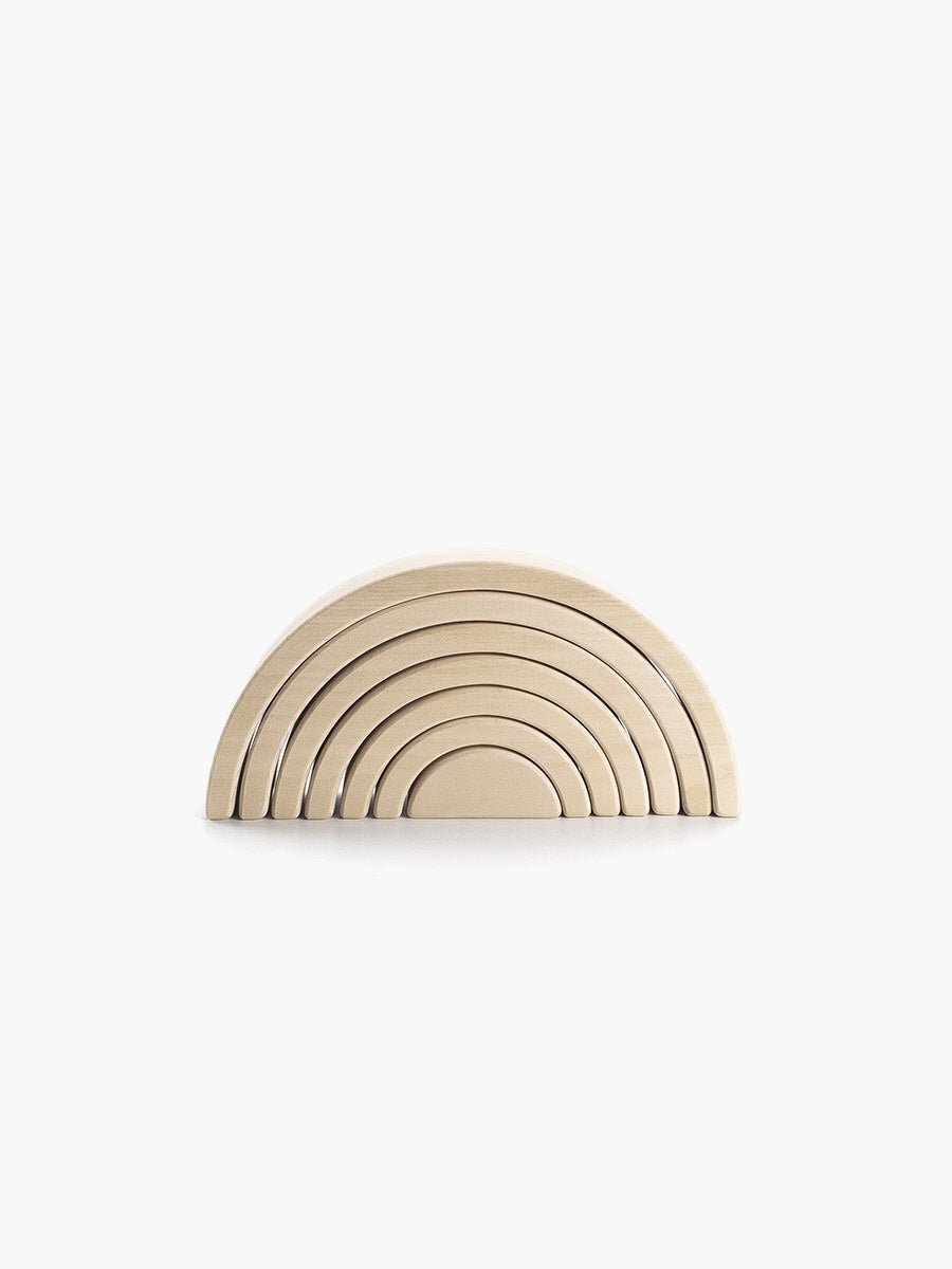 Wooden rainbow stacking toy
