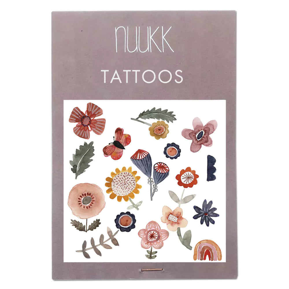 Flower field - Kids organic vegan tattoos