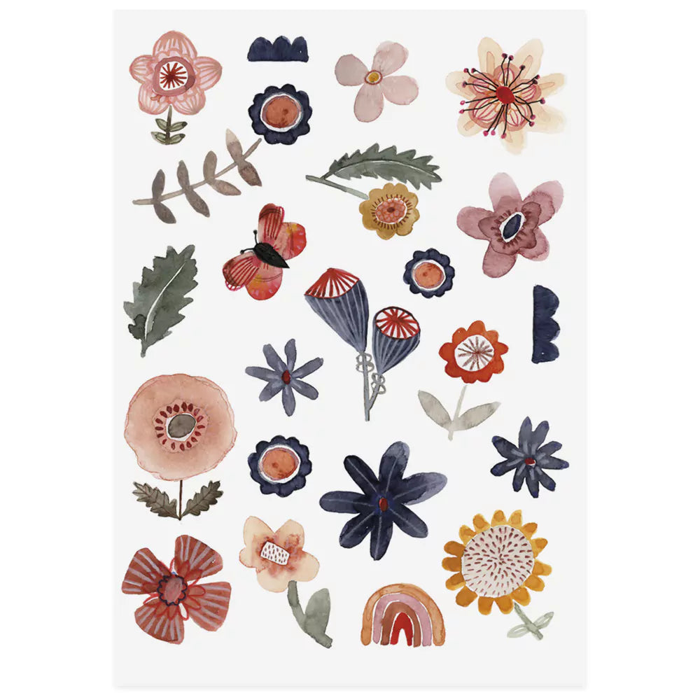 Flower field - Kids organic vegan tattoos