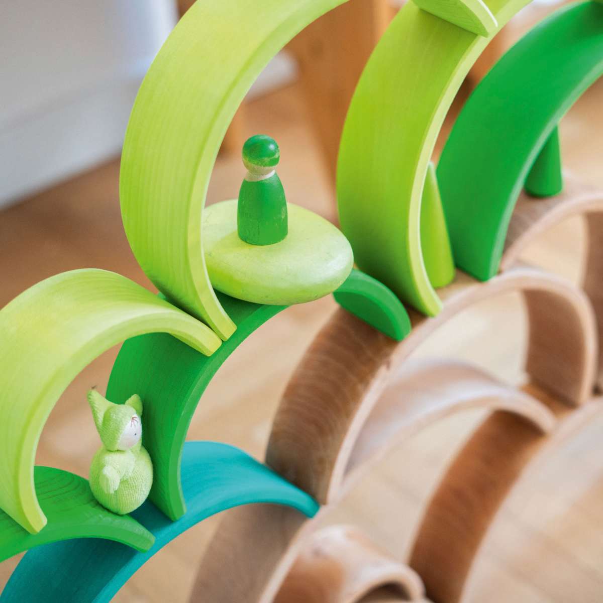 Grimm's large wooden rainbow- Meadow green