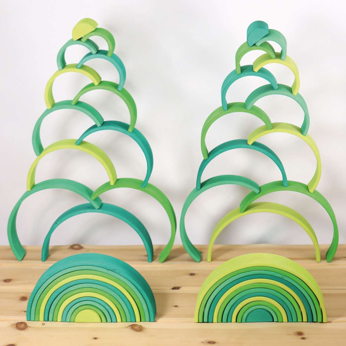 Grimm's large wooden rainbow- Forest green